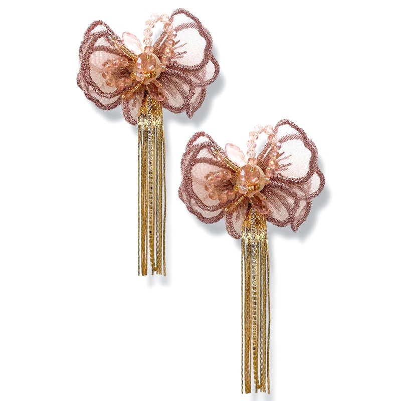 Emma Embroidery Lace Flower Earrings