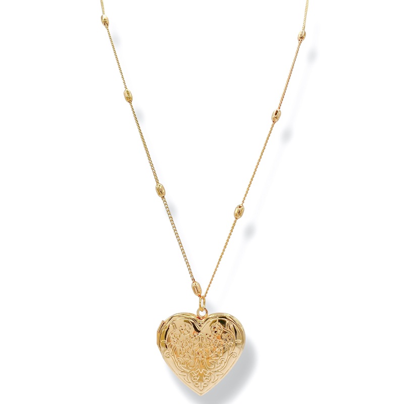 Lover Heart Locket & Ball Chain Necklace – FINAL SALE
