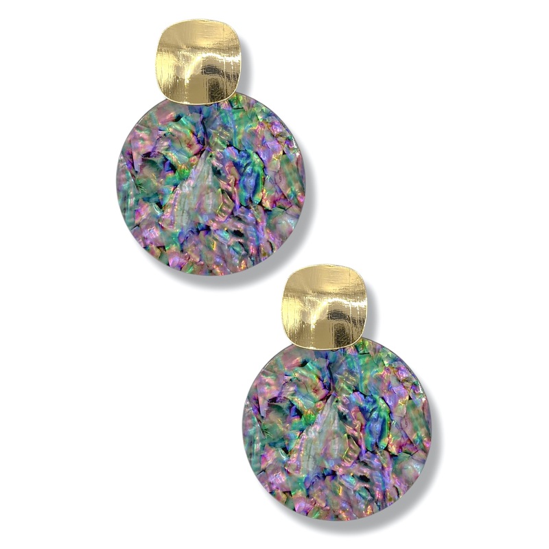 Sloan Abalone Square & Shell Earrings