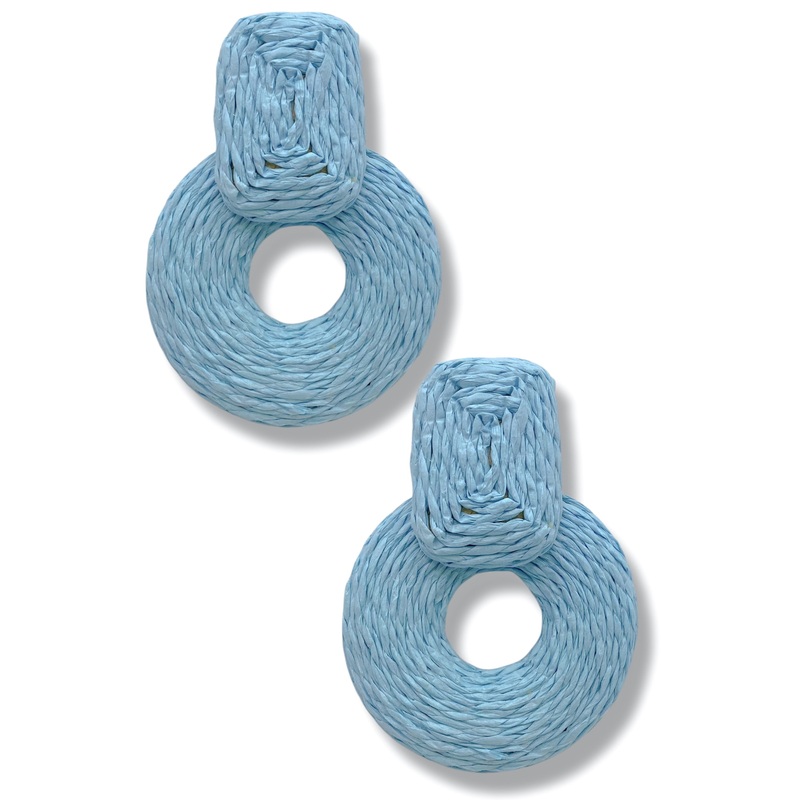 Total Knockout Raffia Circle Earrings