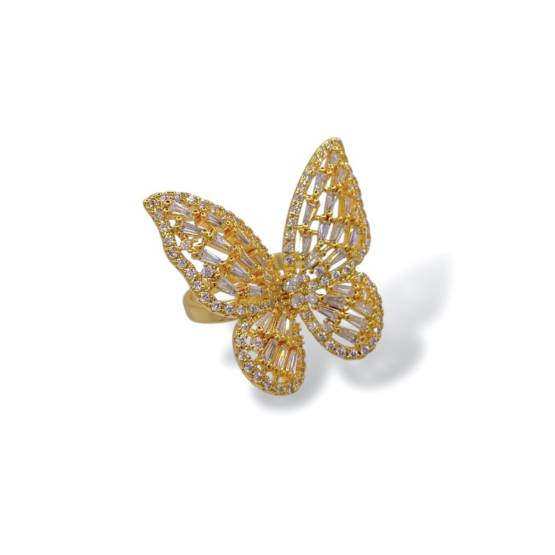 Treasure Jewels Big Butterfly Gold Ring