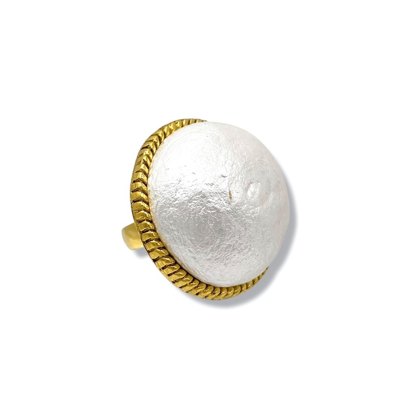 Yochi Big Statement Pearl Ring