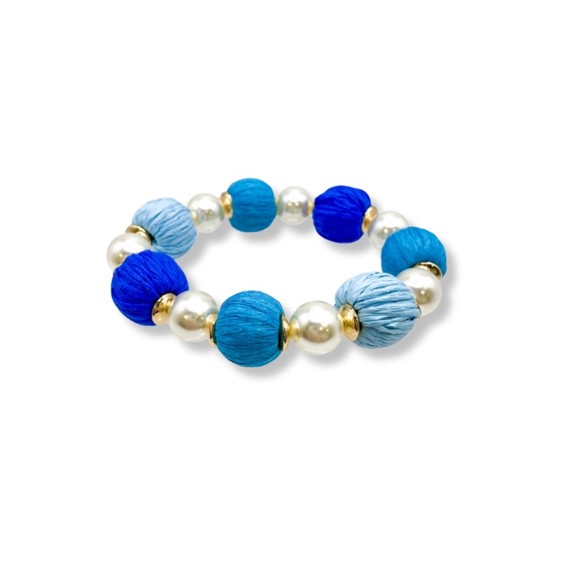 Lover Of Spring Blue Beaded Bracelet