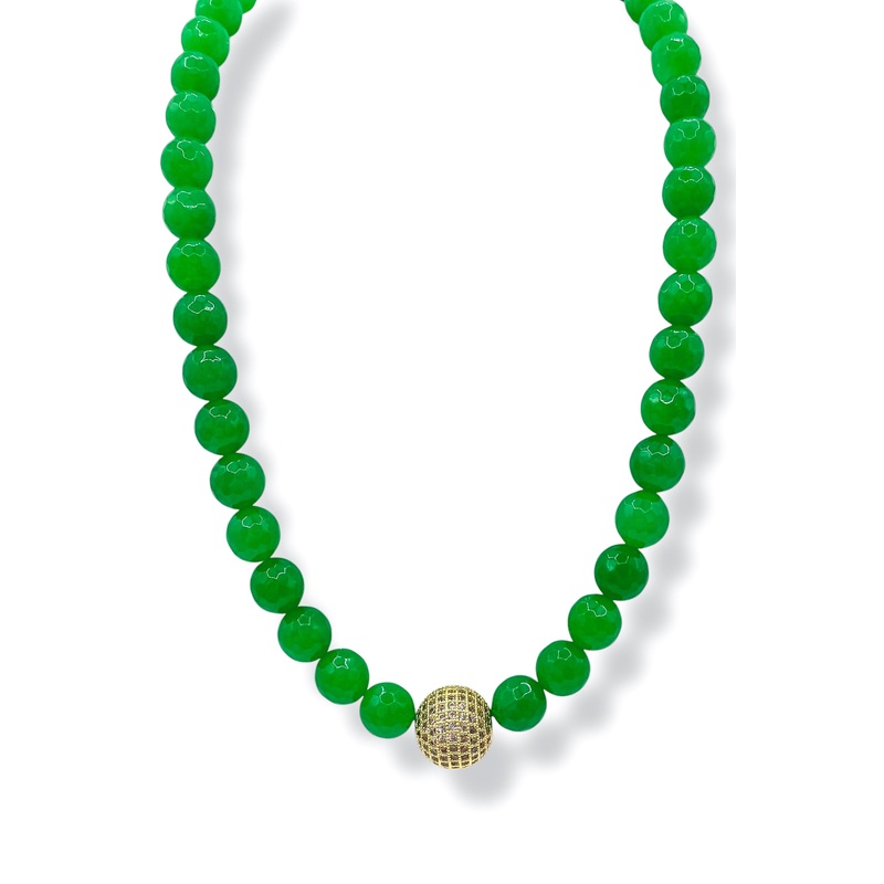 Virtue In Full Swing Kelly Green Beaded Necklace