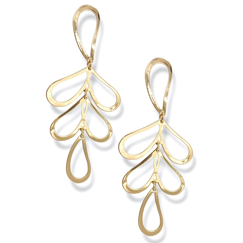 Blaire Linked Flower Petal Earrings