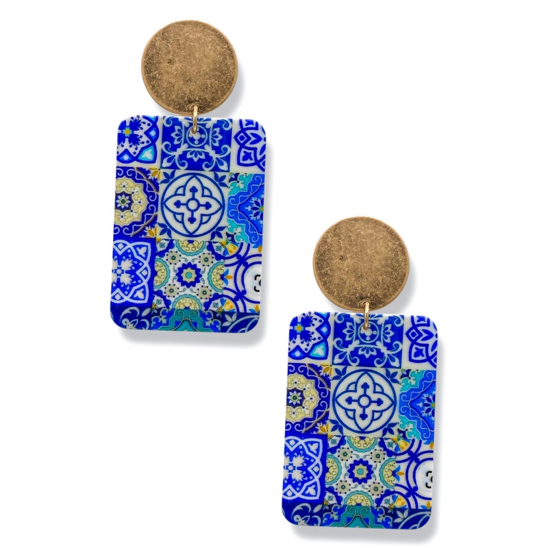 Brooklyn Printed Acrylic Earrings