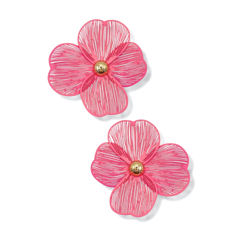 Give Her Flowers Fuchsia Earring *Final Sale*