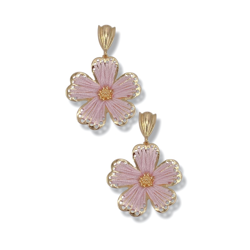 Jasmine Thread Flower Earrings