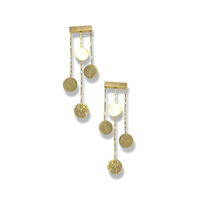 Jeanna Linked Bar & Disc Earrings *Final Sale*