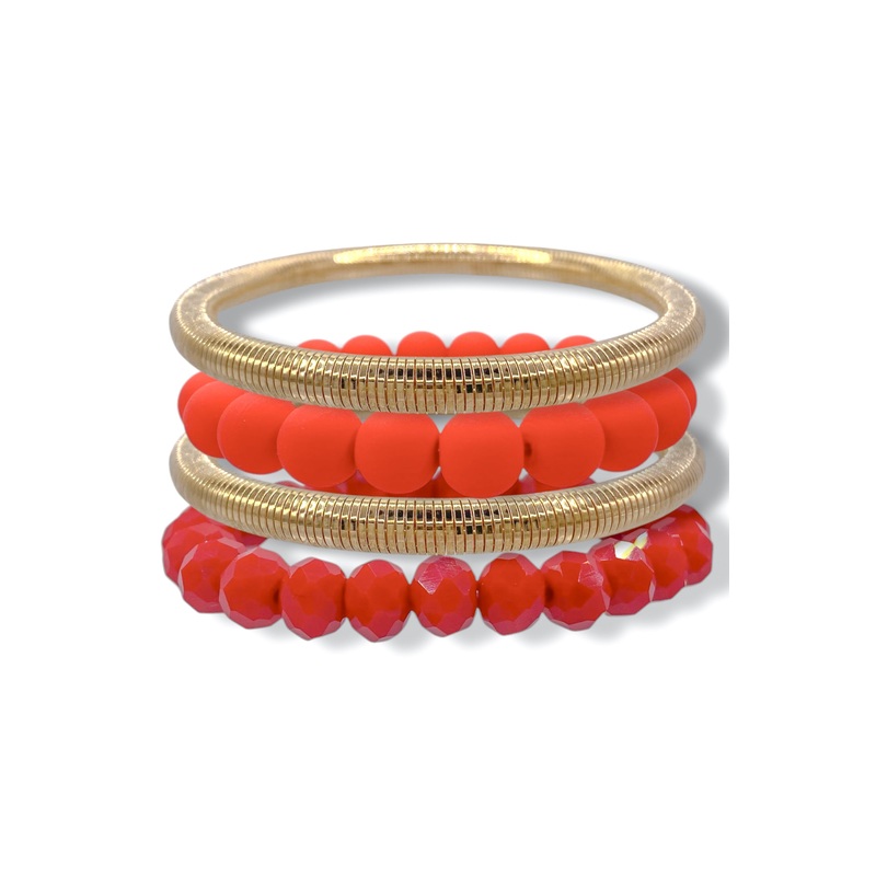 Plain Sight Red Bracelet Set – FINAL SALE