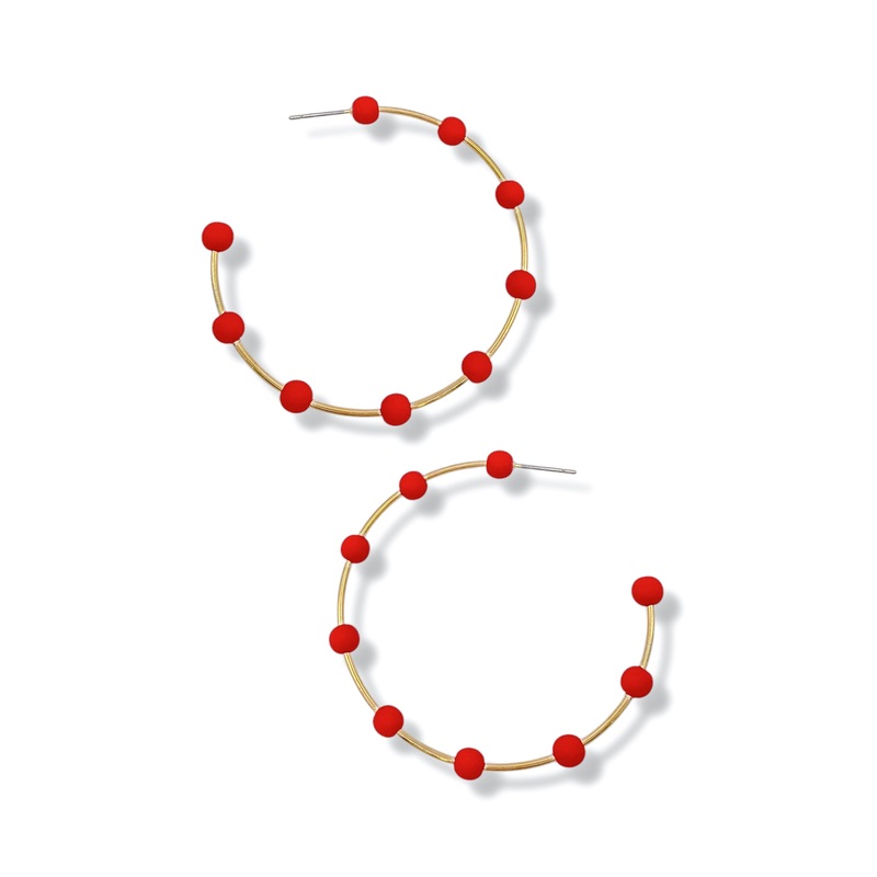 Taylor Color Ball Hoop Earrings