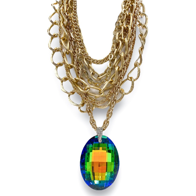 1970s Crystal Pendant 1960s Necklace | Made In The Deep South