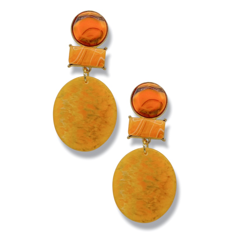 Addie Orange Multi Shape Drop Earrings – FINAL SALE