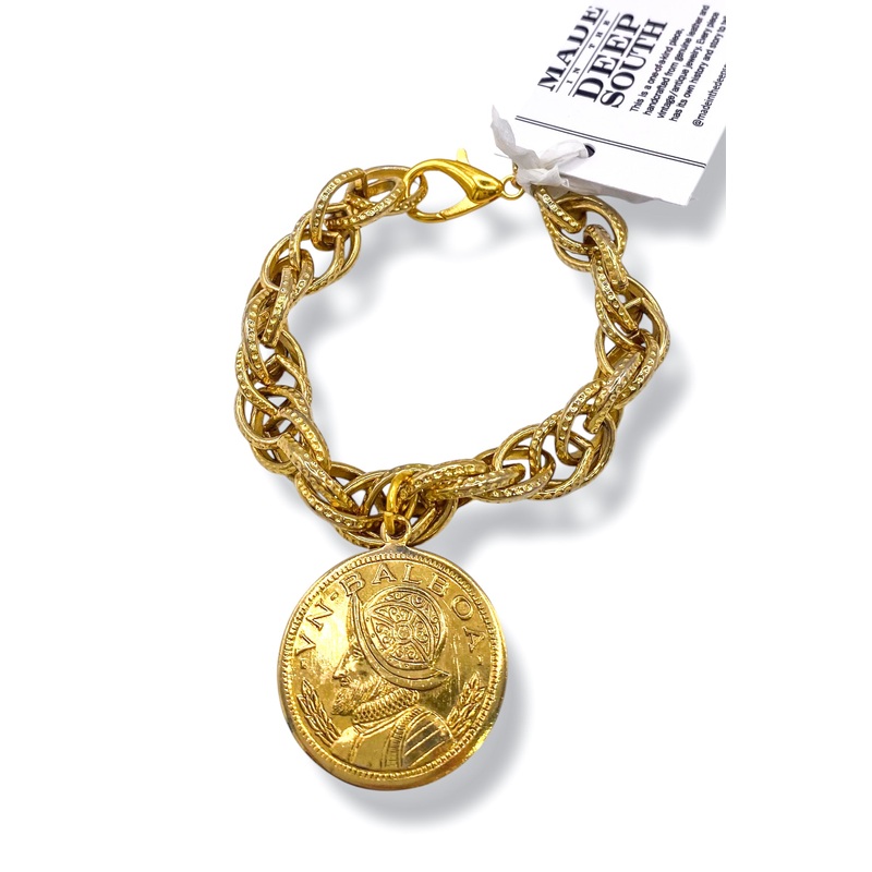 Made in the Deep South 1960s Coin Chain Bracelet