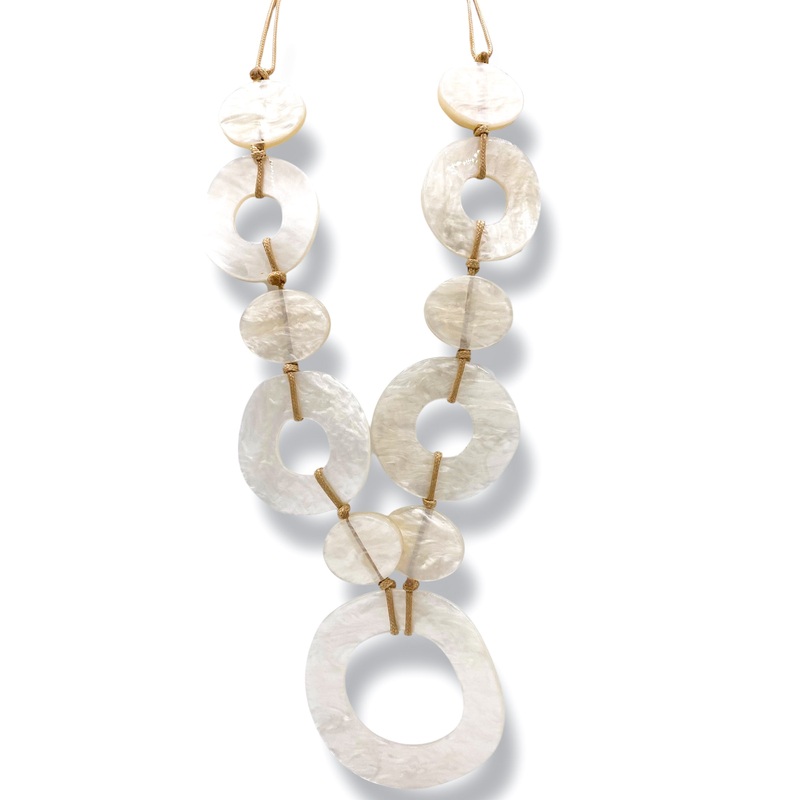 Nash Ivory Acetate Round Statement Necklace *Final Sale*