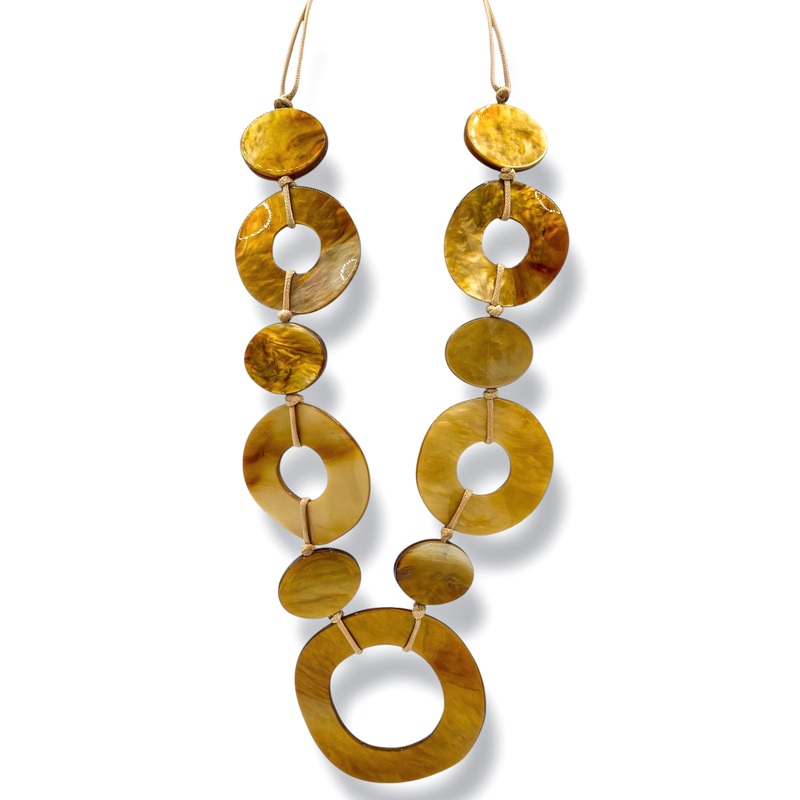 Nash Natural Acetate Round Statement Necklace