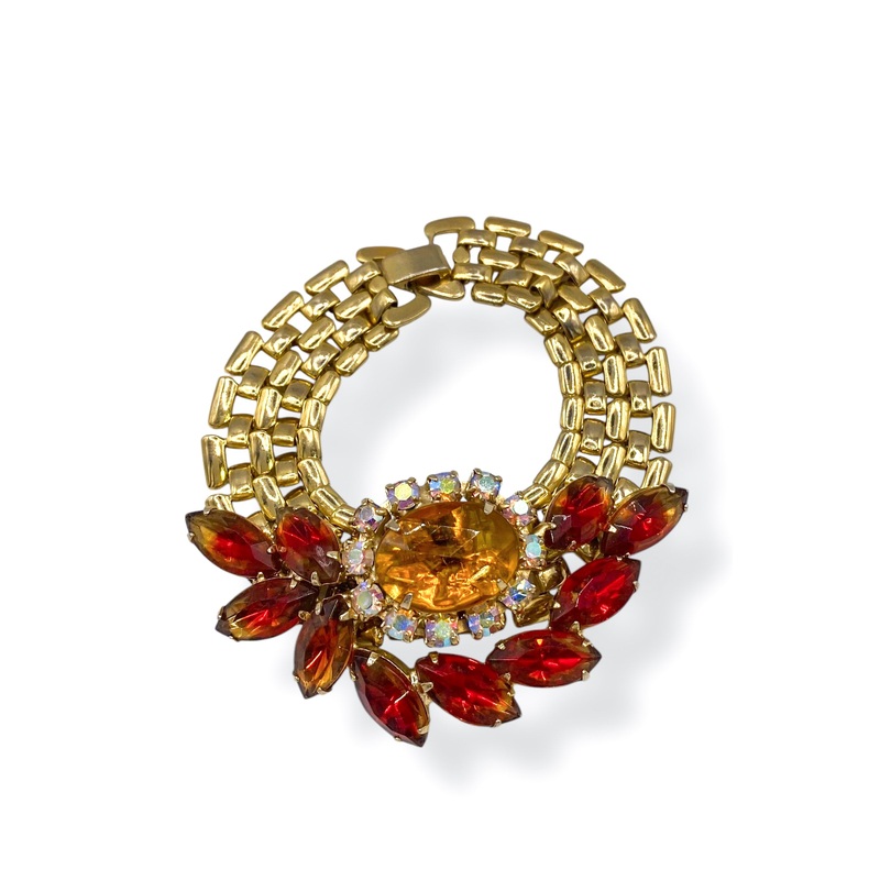 Rockstar In Rome 50’s Brooch Gold Plated Bracelet
