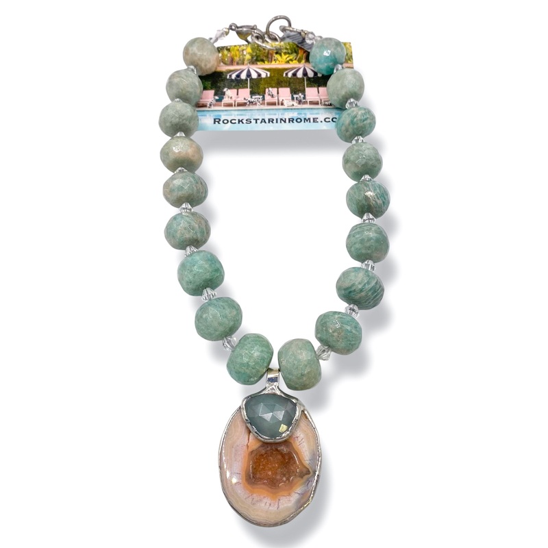 Rockstar in Rome Aqua & Agate Necklace