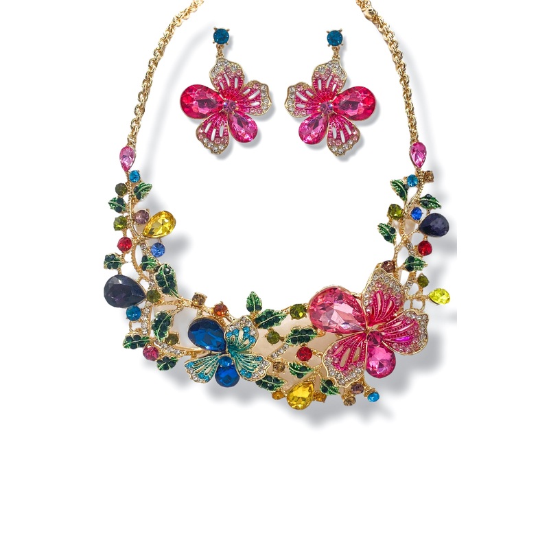 Alice Flower Necklace Set – FINAL SALE