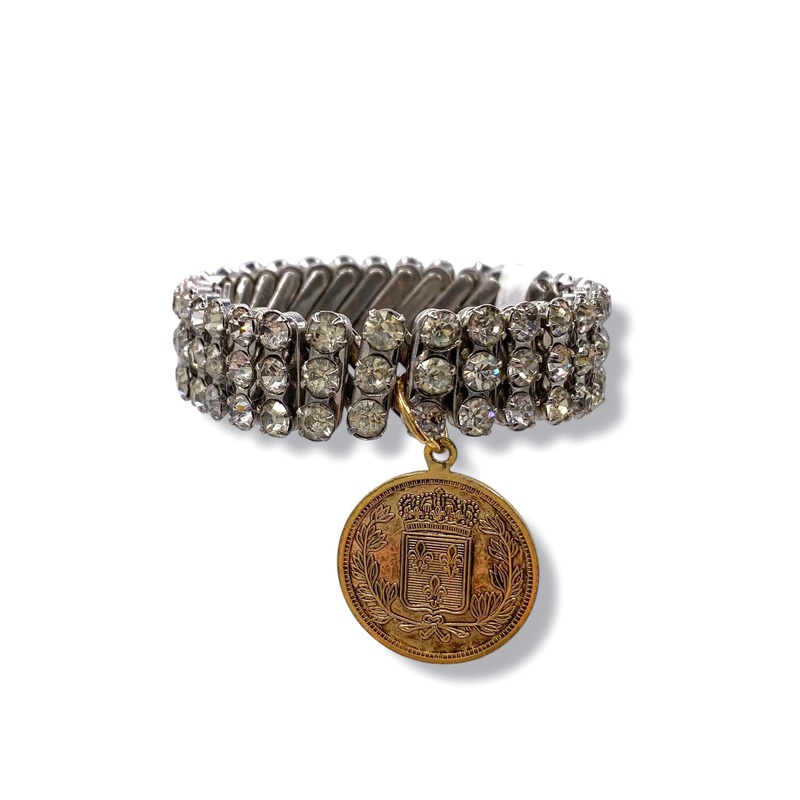 Made In The Deep South 1960s Coin Stretch Bracelet