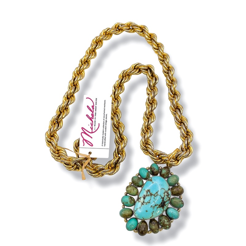 Made In The Deep South 1970s Turquoise Necklace
