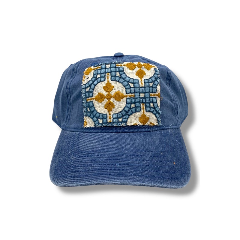 Kilim Baseball Hat Dark Denim 2