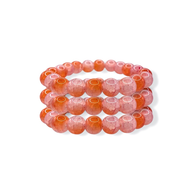 Brooke Orange Beaded Bracelet Set – FINAL SALE