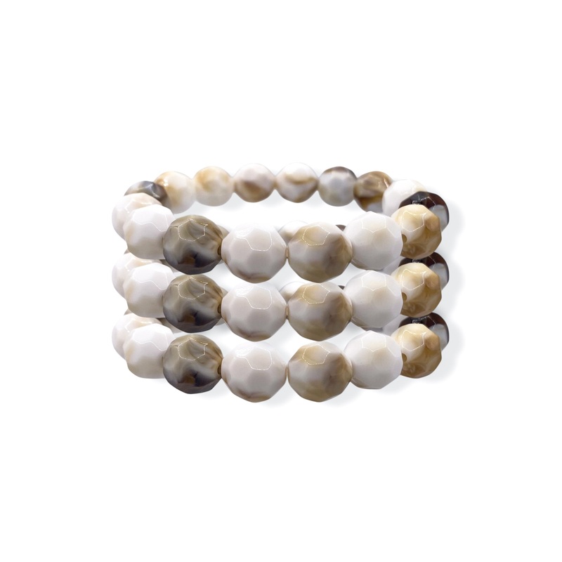Hollie Ivory Beaded Bracelet Set