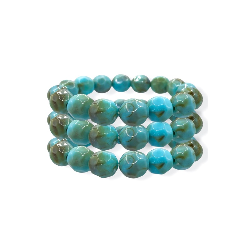 Hollie Turquoise Beaded Bracelet Set