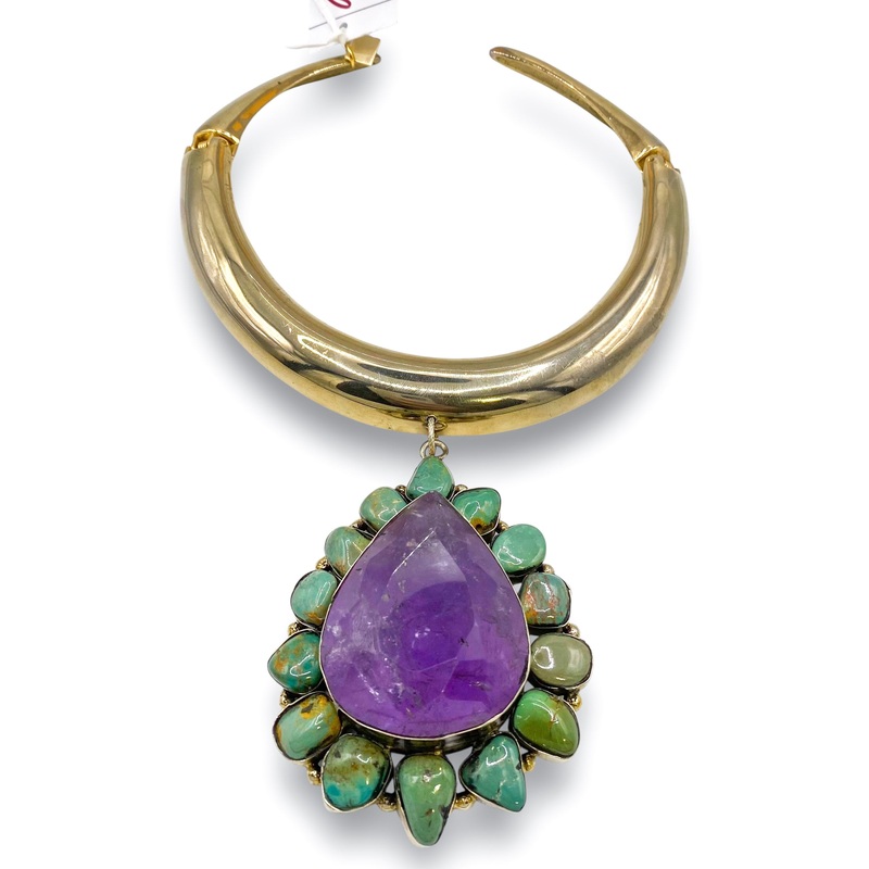 1970s Amethyst & Turquoise 1970s Choker | Made in the Deep South