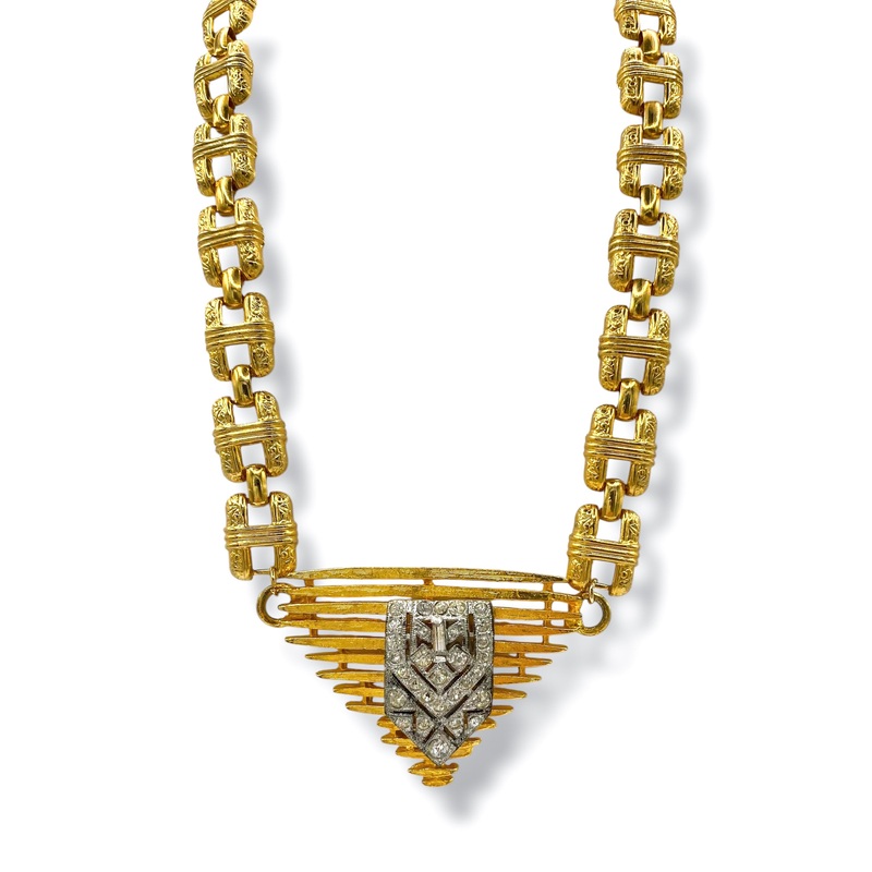 Made In The Deep South 1930s Dress Clip Necklace