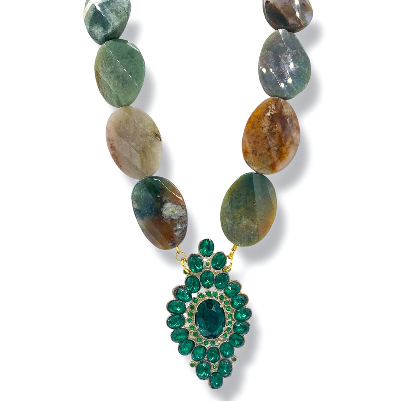 Made In The Deep South 1960s Ocean Jasper Necklace