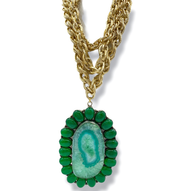 Made In The Deep South 1970s Agate Necklace