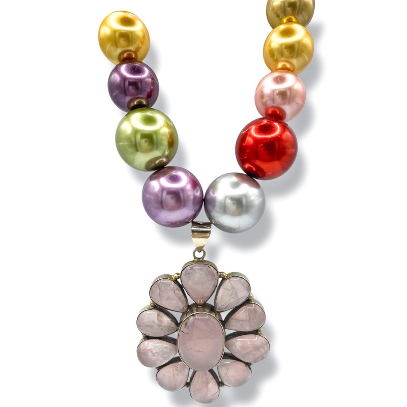 Made In The Deep South 1960s Rose Quartz 1970s Necklace