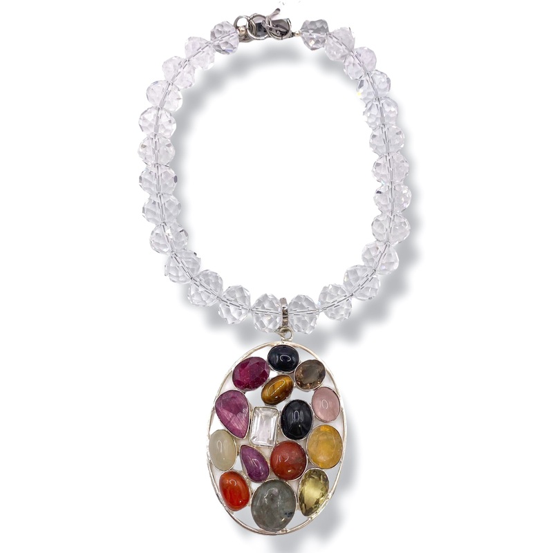 Rockstar In Rome Gemstone Pendant Necklace