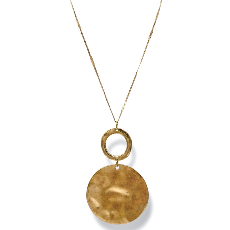 Bonnie Hammered Disk & Circle Pendant Necklace Necklace