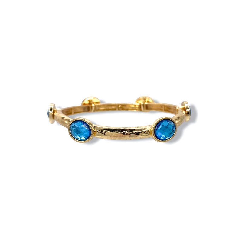 In The Back Aqua Bangle Bracelet