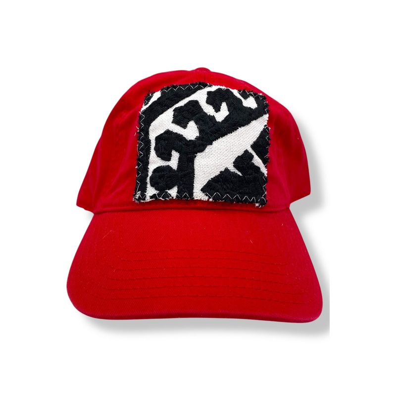 Kilim Baseball Hat Dark Red 1