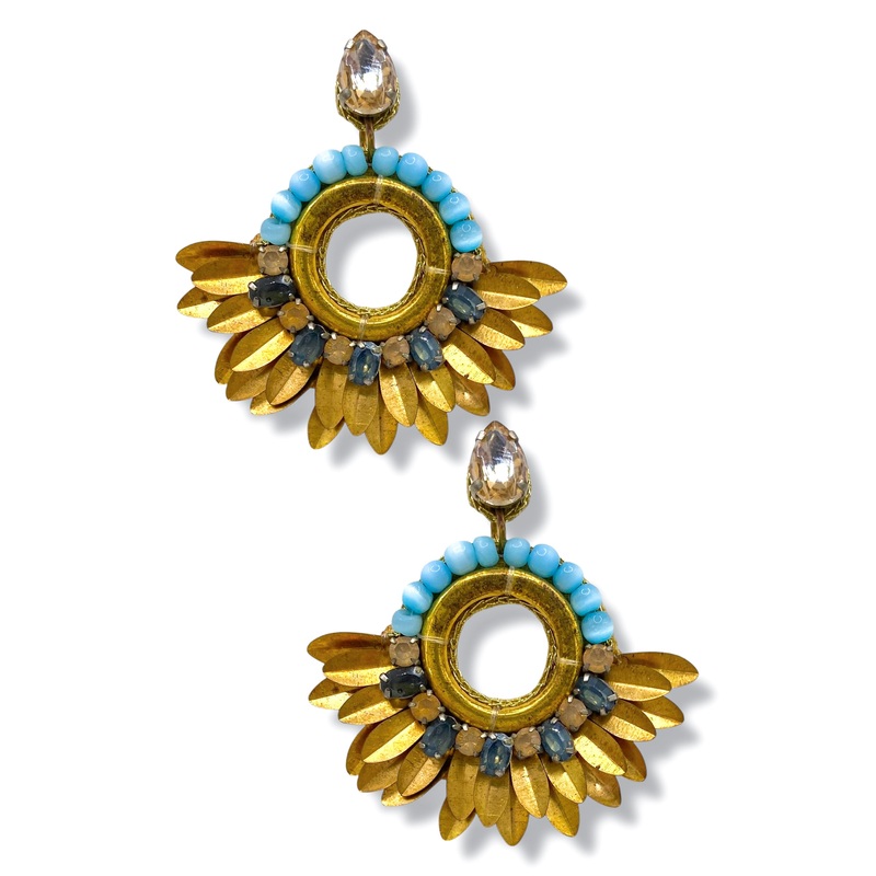 Lydia Beaded Fan Earrings *Final Sale*