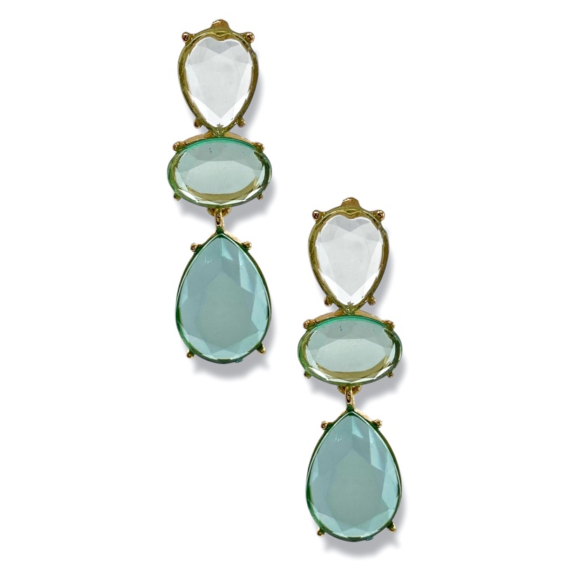 Polly Mint Teardrop Dangle Earrings