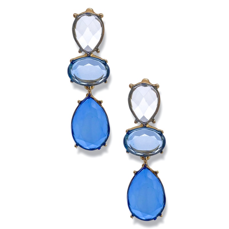 Polly Sapphire Teardrop Dangle Earrings