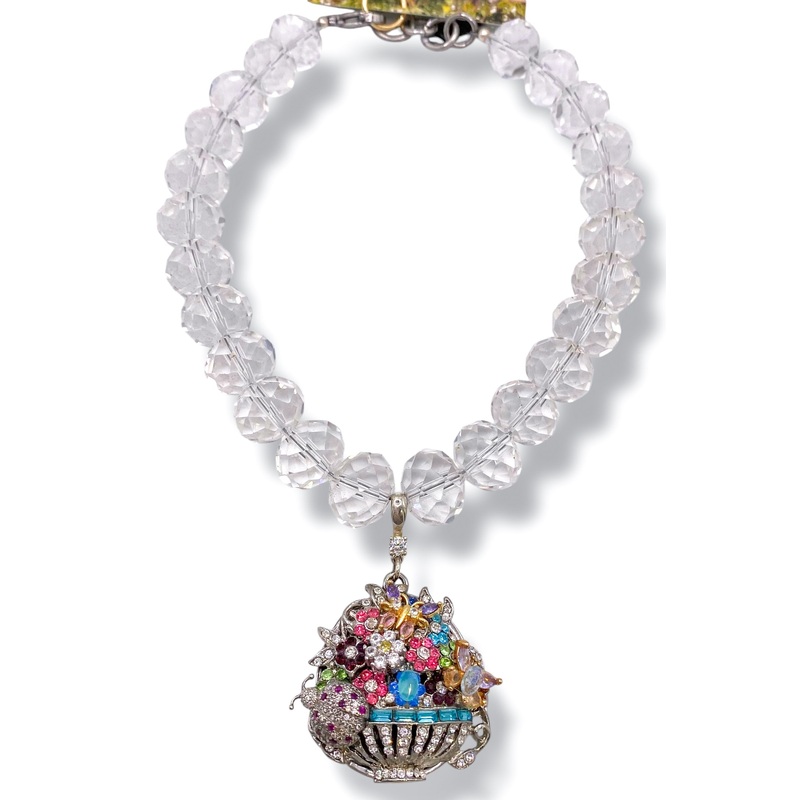 Rockstar In Rome 60s French Brooch Necklace