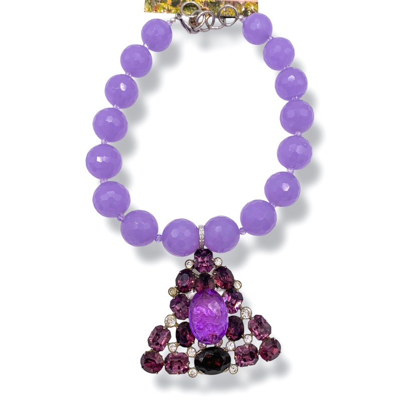 Rockstar In Rome Big Amethyst Necklace