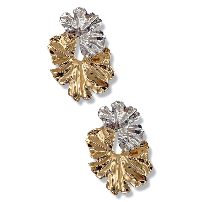 Set The Tone Flower Metal Earrings *Final Sale*