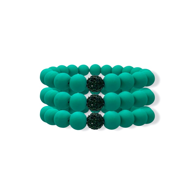 By Your Side Teal Clay Bead Bracelet Set *Final Sale*