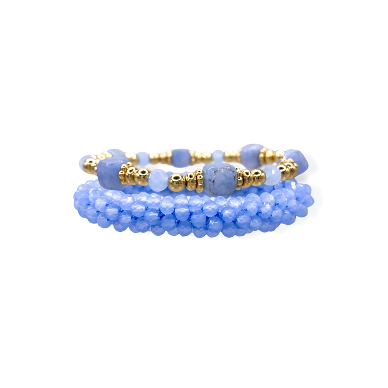 Class Act Blue Beaded Bracelet Set