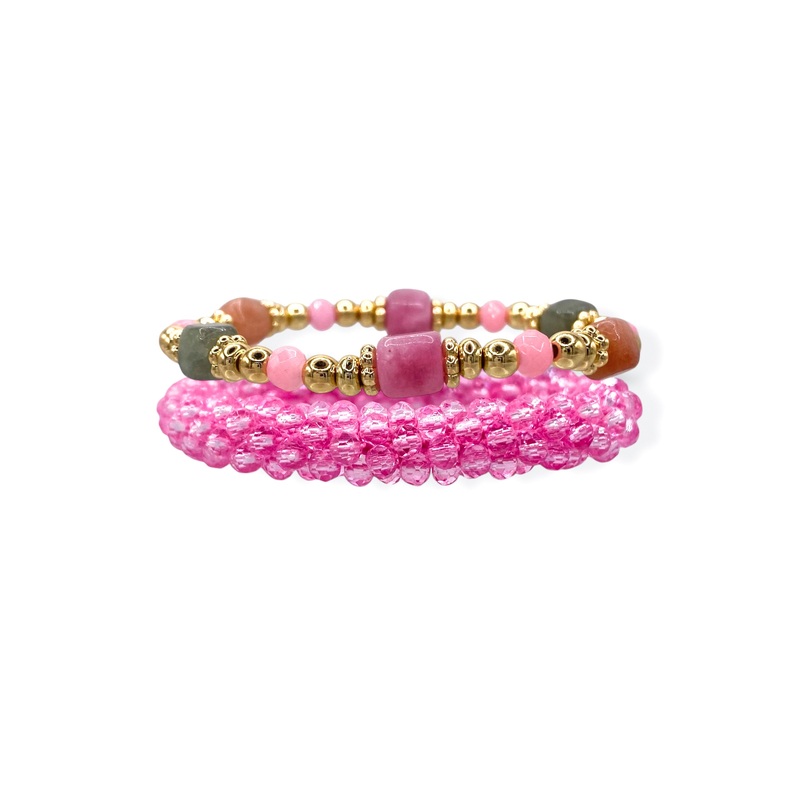 Class Act Fuchsia Beaded Bracelet Set *Final Sale*