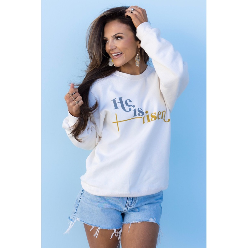 He Is Risen Long Sleeve Sweatshirt – FINAL SALE
