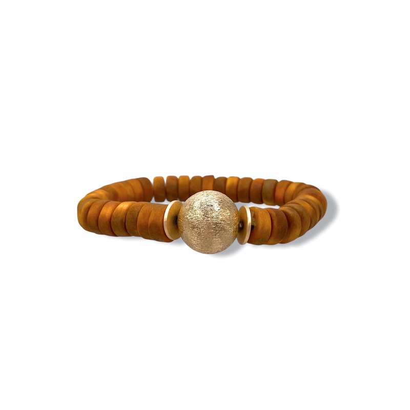 Time Will Tell Wooden Beaded Bracelet
