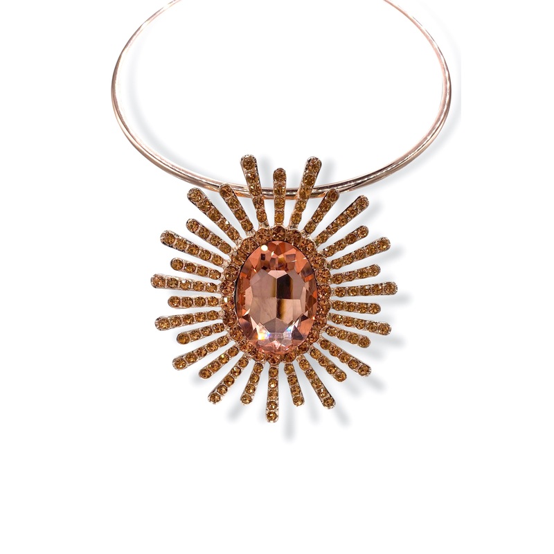 Aubrey Peach Statement Necklace